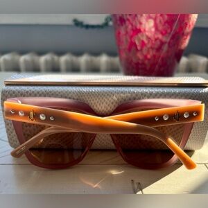 Jimmy Choo Julieka Women's Opal/Nude Oversized Sunglasses